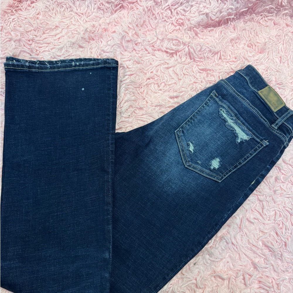 BKE Women's Boot Cut Jeans - Dark Blue